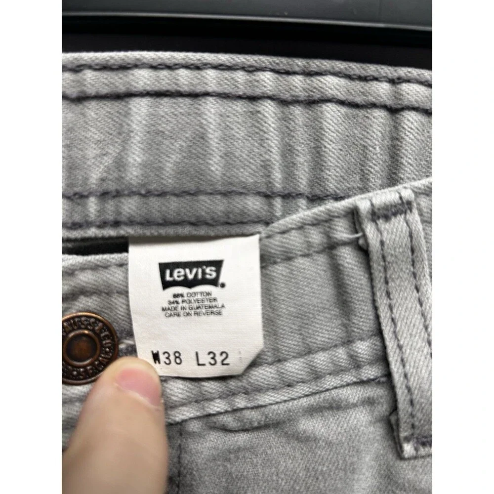 Vintage Levi’s Jeans Brown Label Size 38x24 HEMMED grey Cotton Jeans